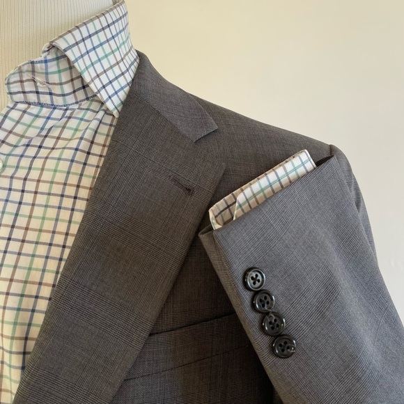 Jos A Bank Mens Sport Coat Blazer Sport Jacket Two Button Wool Silk Size 42 L - Picture 15 of 16